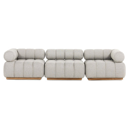 Roma Outdoor 3-Piece Sectional - Faye Ash - Modular