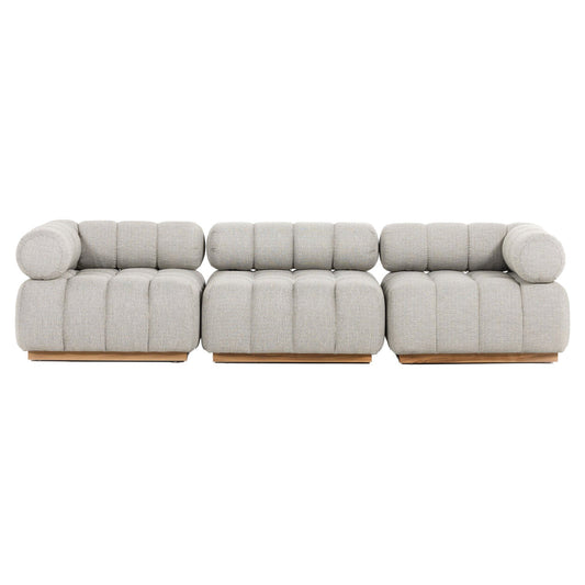 Roma Outdoor 3-Piece Sectional - Faye Ash - Modular