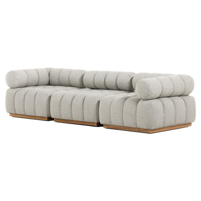 Roma Outdoor 3-Piece Sectional - Faye Ash - Modular