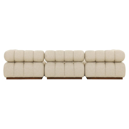Roma Outdoor 3-Piece Sectional - Hayes Cream - Left Chaise