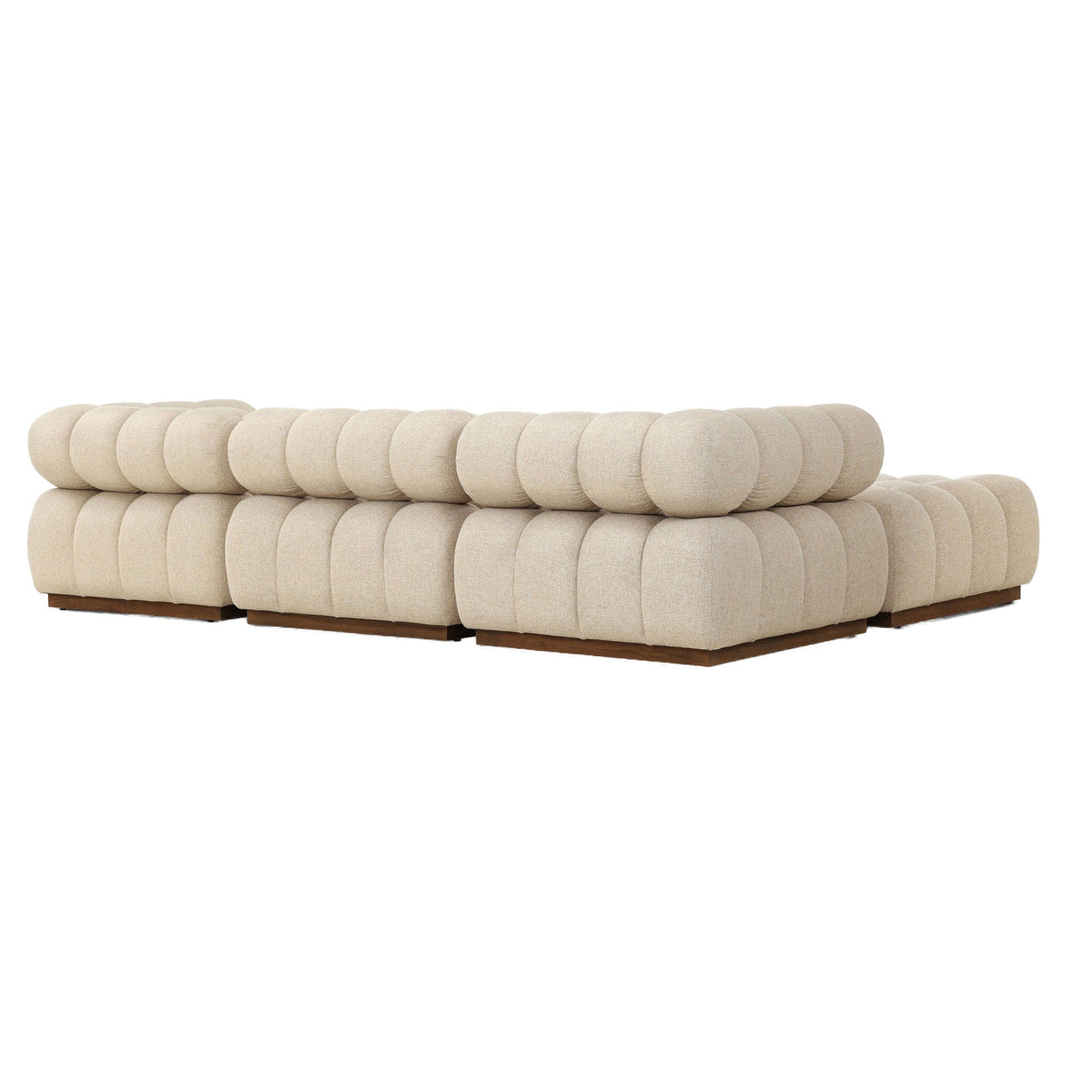 Roma Outdoor 3-Piece Sectional - Hayes Cream - Left Chaise