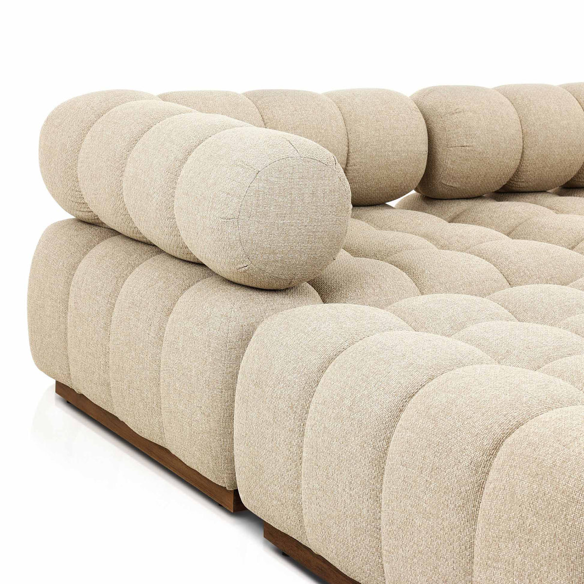 Roma Outdoor 3-Piece Sectional - Hayes Cream - Left Chaise