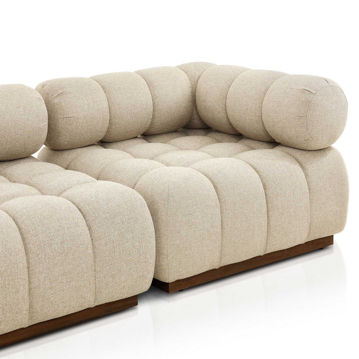 Roma Outdoor 3-Piece Sectional - Hayes Cream - Left Chaise