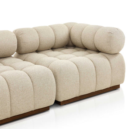 Roma Outdoor 3-Piece Sectional - Hayes Cream - Left Chaise