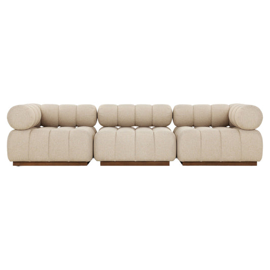 Roma Outdoor 3-Piece Sectional - Hayes Cream - Modular