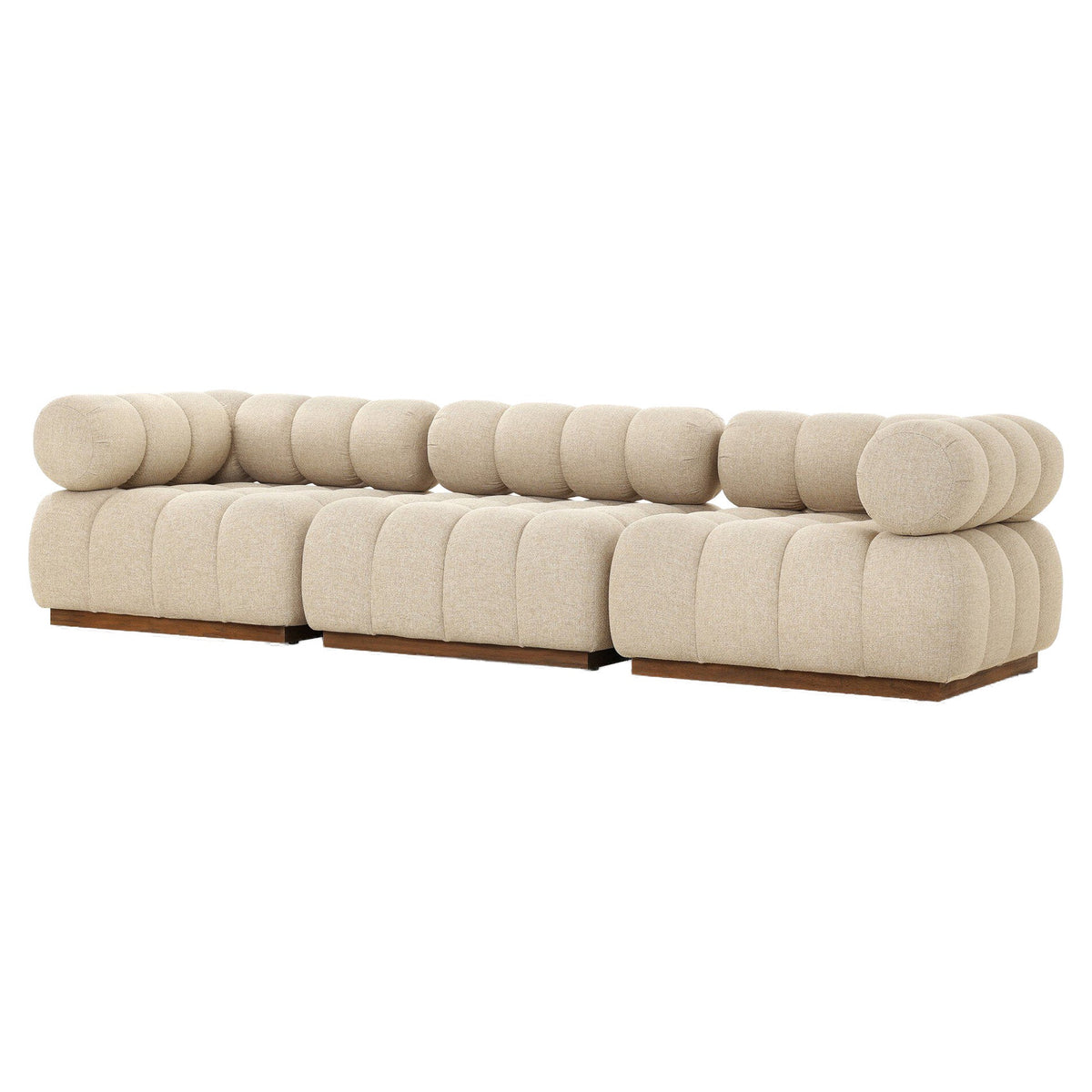Roma Outdoor 3-Piece Sectional - Hayes Cream - Modular