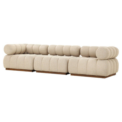 Roma Outdoor 3-Piece Sectional - Hayes Cream - Modular