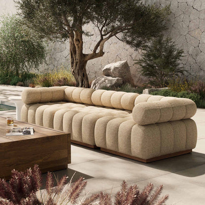 Roma Outdoor 3-Piece Sectional - Hayes Cream - Modular