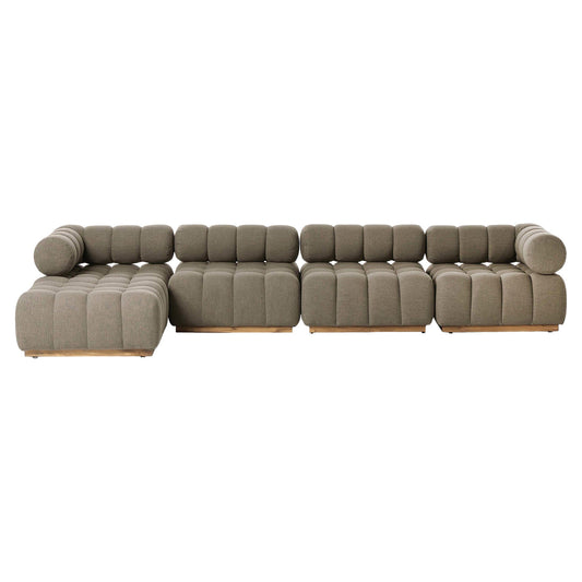 Roma Outdoor 4-Piece Sectional - Alessi Fawn