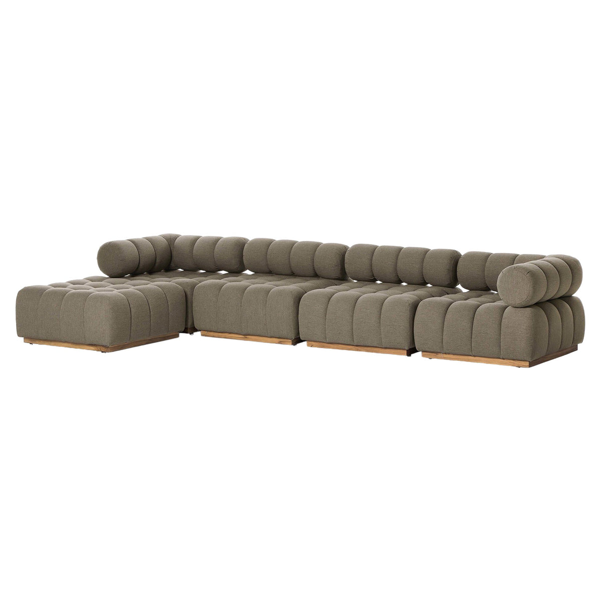 Roma Outdoor 4-Piece Sectional - Alessi Fawn