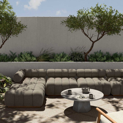 Roma Outdoor 4-Piece Sectional - Alessi Fawn