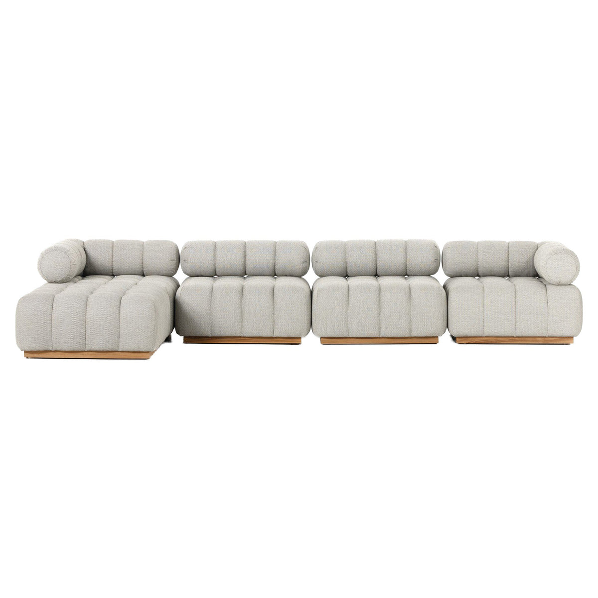 Roma Outdoor 4-Piece Sectional - Faye Ash