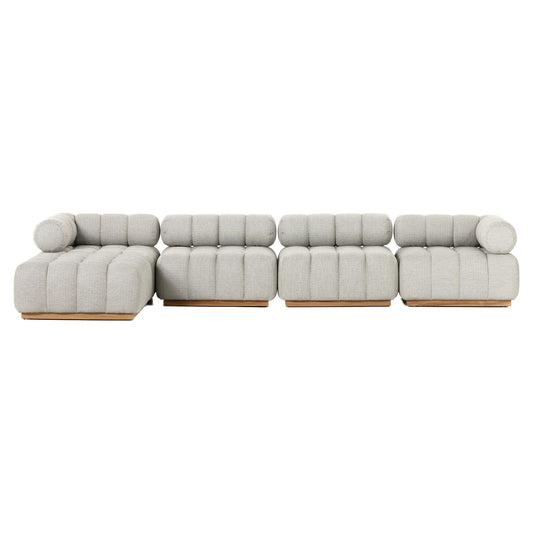 Roma Outdoor 4-Piece Sectional - Faye Ash