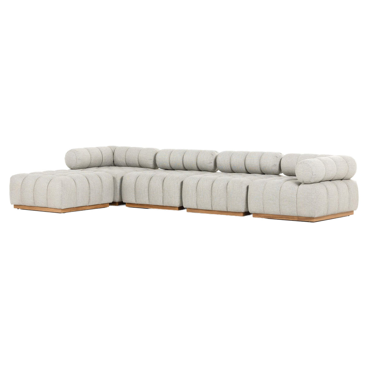 Roma Outdoor 4-Piece Sectional - Faye Ash