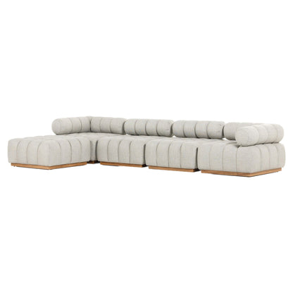 Roma Outdoor 4-Piece Sectional - Faye Ash