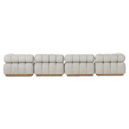 Roma Outdoor 4-Piece Sectional - Faye Ash