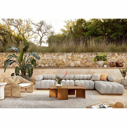 Roma Outdoor 4-Piece Sectional - Faye Ash