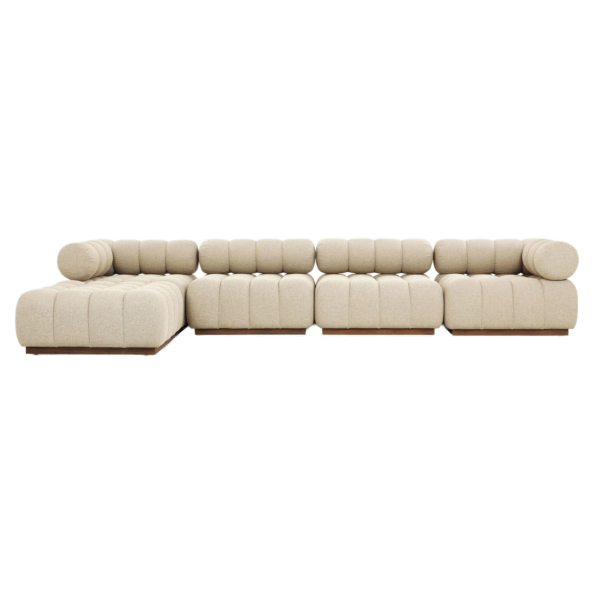 Roma Outdoor 4-Piece Sectional - Hayes Cream