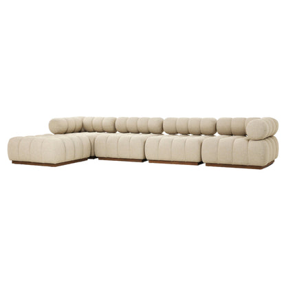 Roma Outdoor 4-Piece Sectional - Hayes Cream