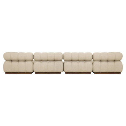 Roma Outdoor 4-Piece Sectional - Hayes Cream
