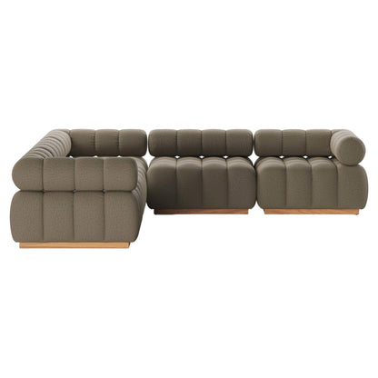 Roma Outdoor 5-Piece Sectional - Alessi Fawn