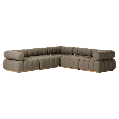 Roma Outdoor 5-Piece Sectional - Alessi Fawn