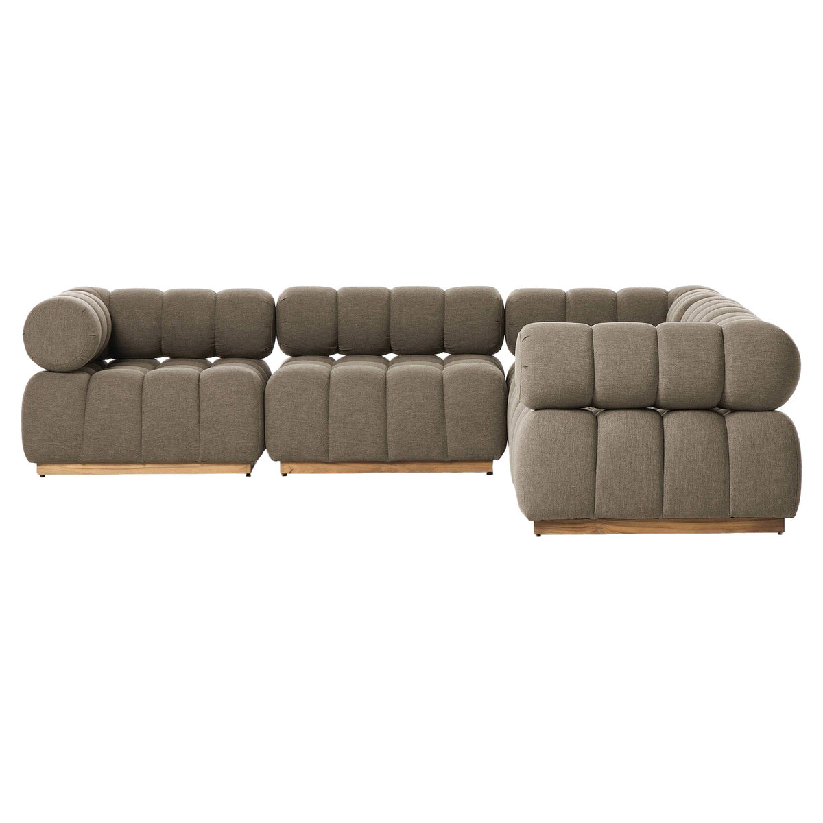 Roma Outdoor 5-Piece Sectional - Alessi Fawn