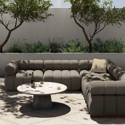 Roma Outdoor 5-Piece Sectional - Alessi Fawn