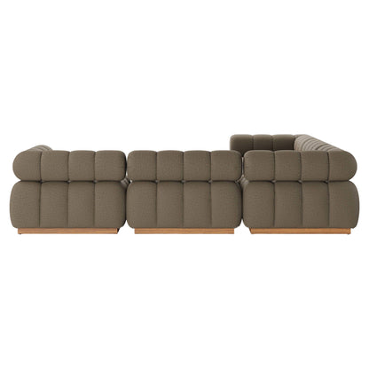 Roma Outdoor 5-Piece Sectional - Alessi Fawn