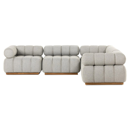 Roma Outdoor 5-Piece Sectional - Faye Ash