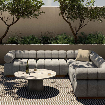 Roma Outdoor 5-Piece Sectional - Faye Ash