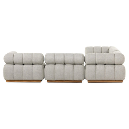 Roma Outdoor 5-Piece Sectional - Faye Ash