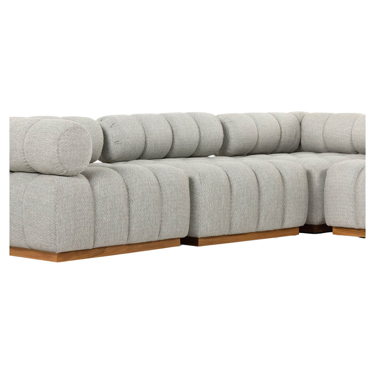 Roma Outdoor 5-Piece Sectional - Faye Ash