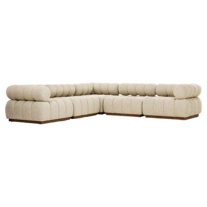 Roma Outdoor 5-Piece Sectional - Hayes Cream