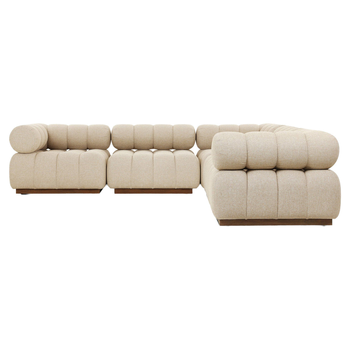 Roma Outdoor 5-Piece Sectional - Hayes Cream