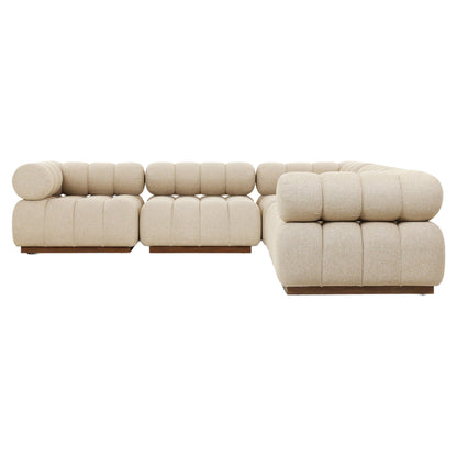 Roma Outdoor 5-Piece Sectional - Hayes Cream