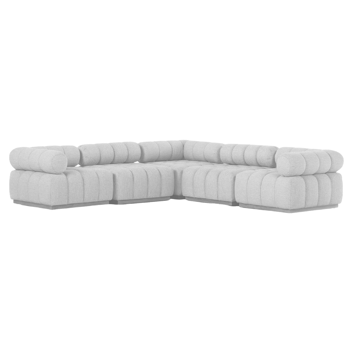 Roma Outdoor 5-Piece Sectional - Hayes Cream