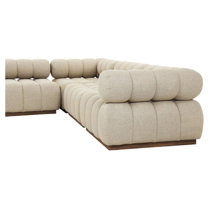 Roma Outdoor 5-Piece Sectional - Hayes Cream