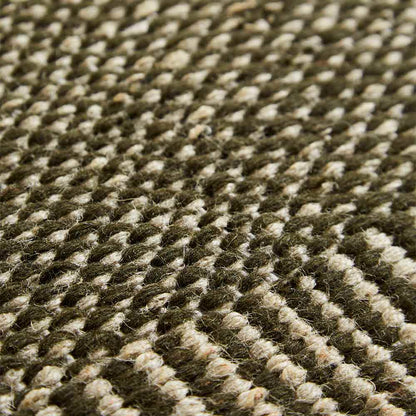 Rombo Runner Rug - Moss Green