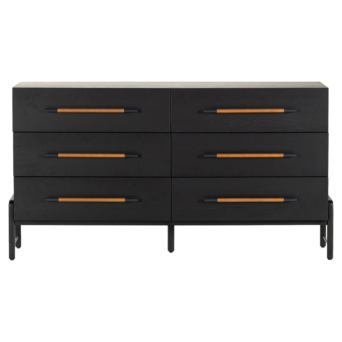 Rosedale 6 Drawer Dresser - Ebony Oak Veneer