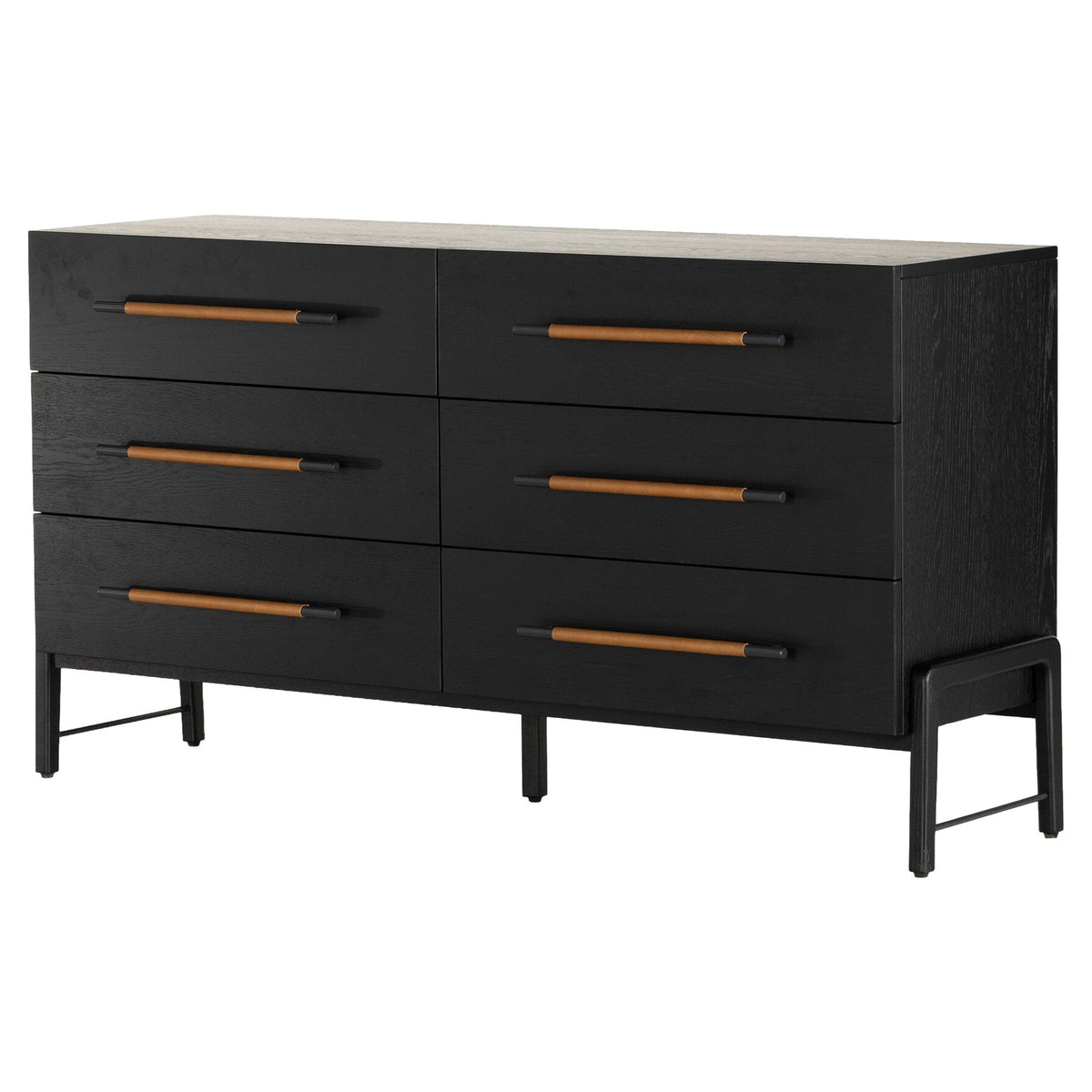 Rosedale 6 Drawer Dresser - Ebony Oak Veneer