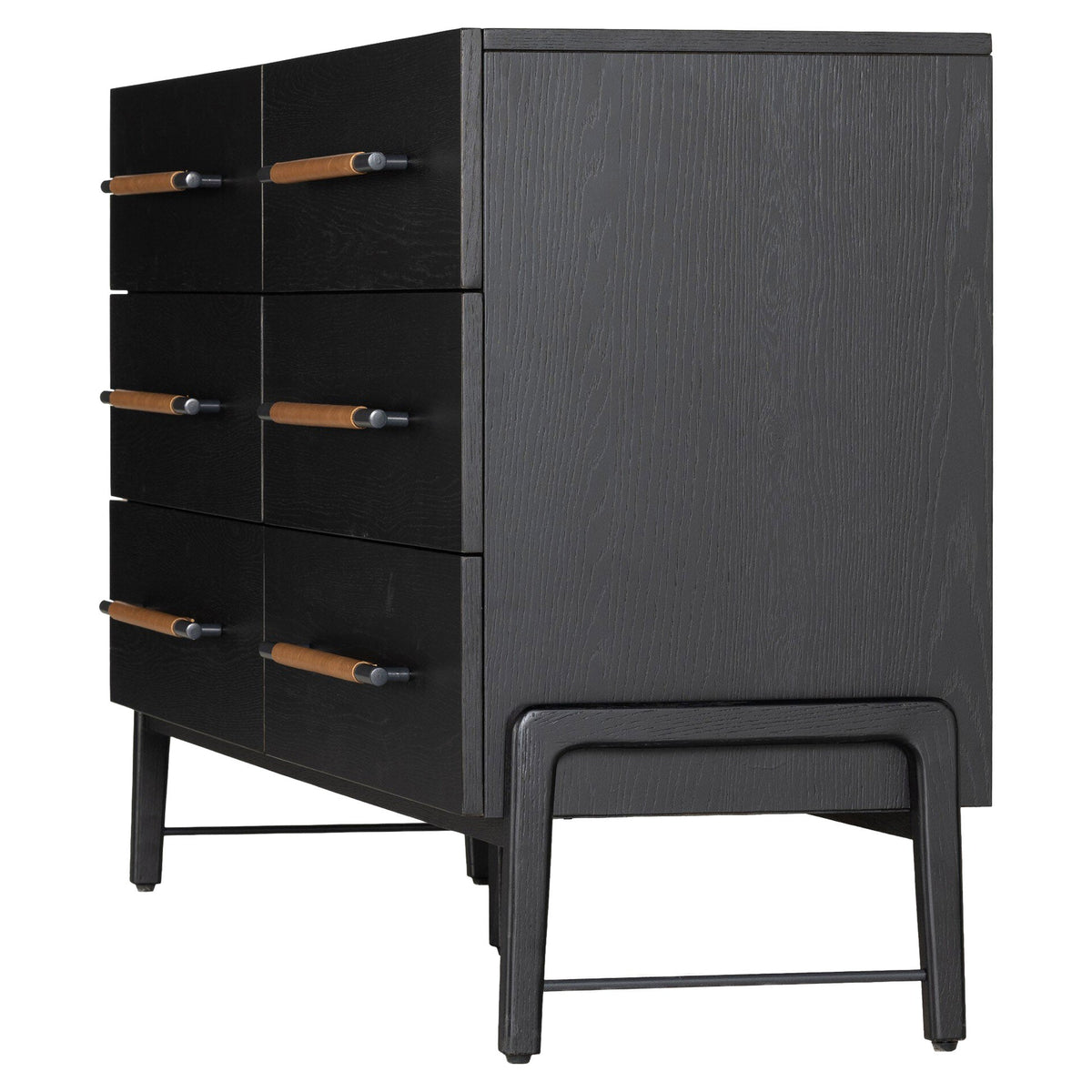 Rosedale 6 Drawer Dresser - Ebony Oak Veneer