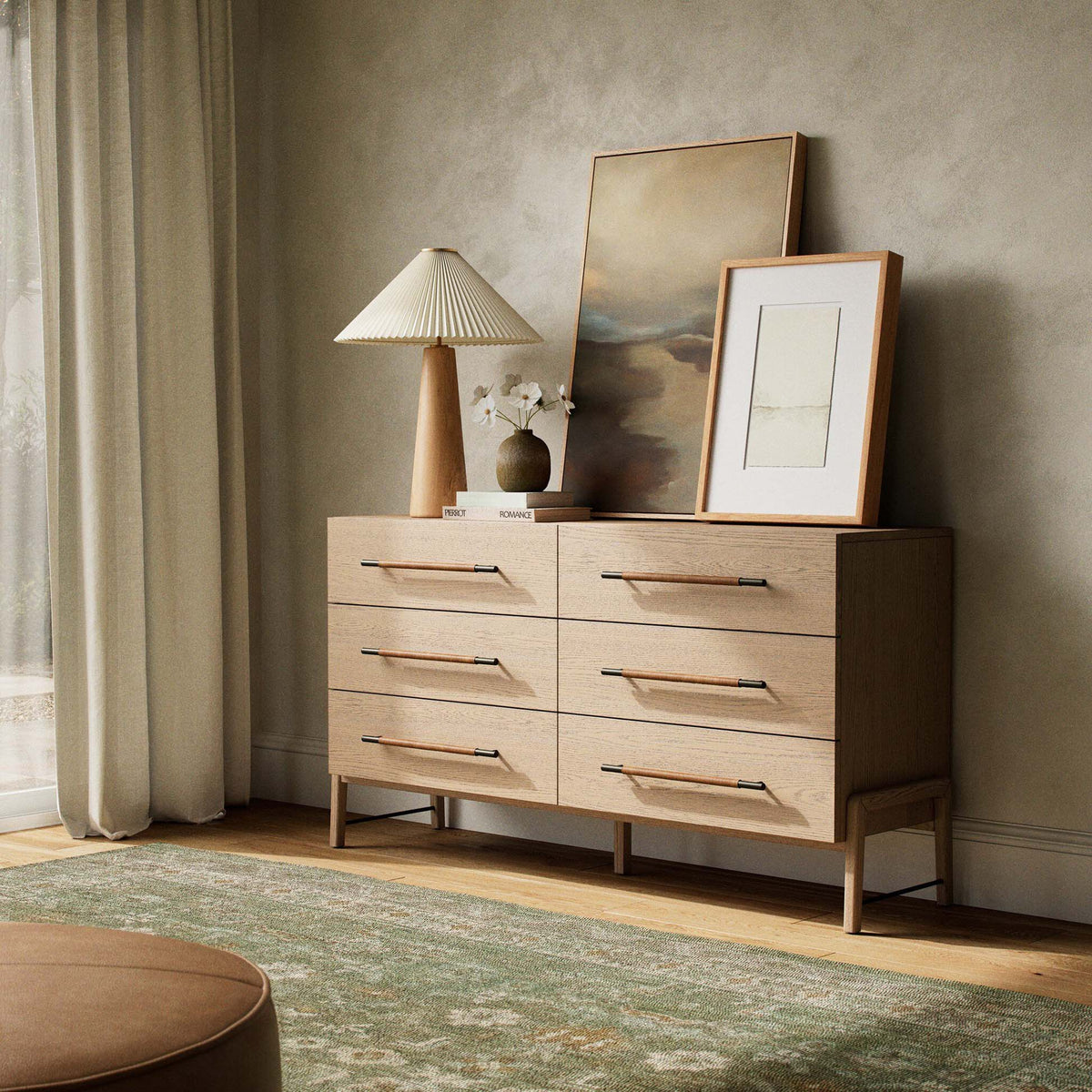 Rosedale 6 Drawer Dresser - Yucca Oak Veneer