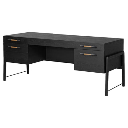 Rosedale Executive Desk - Ebony Oak Veneer