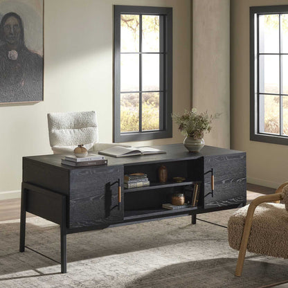 Rosedale Executive Desk - Ebony Oak Veneer
