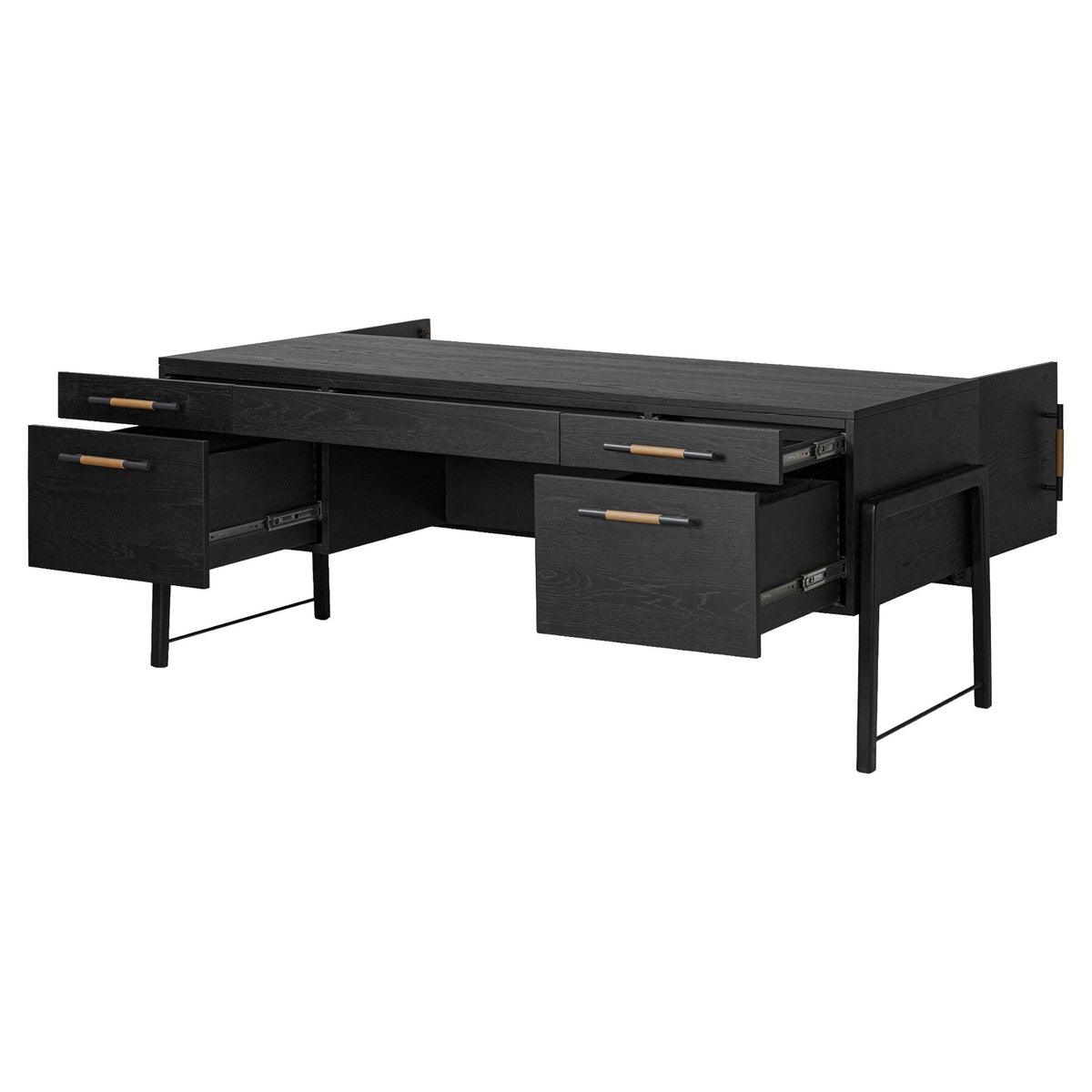 Rosedale Executive Desk - Ebony Oak Veneer