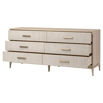 Rosenell 6 Drawer Dresser - Natural Paper Cord
