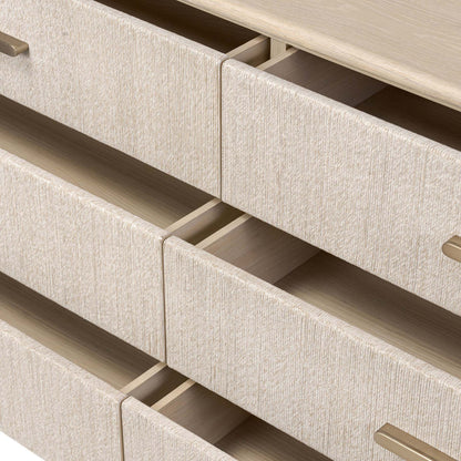 Rosenell 6 Drawer Dresser - Natural Paper Cord