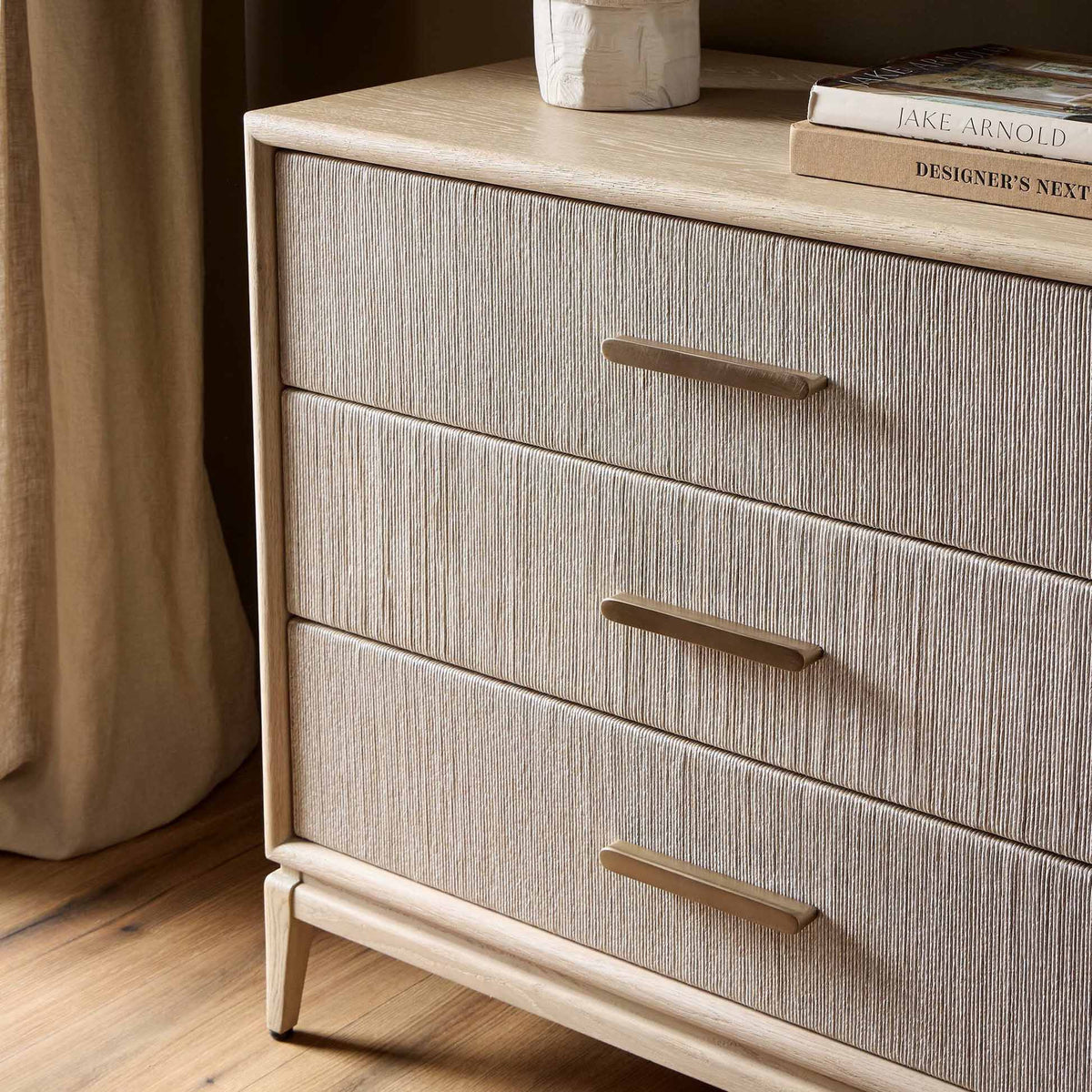 Rosenell 6 Drawer Dresser - Natural Paper Cord