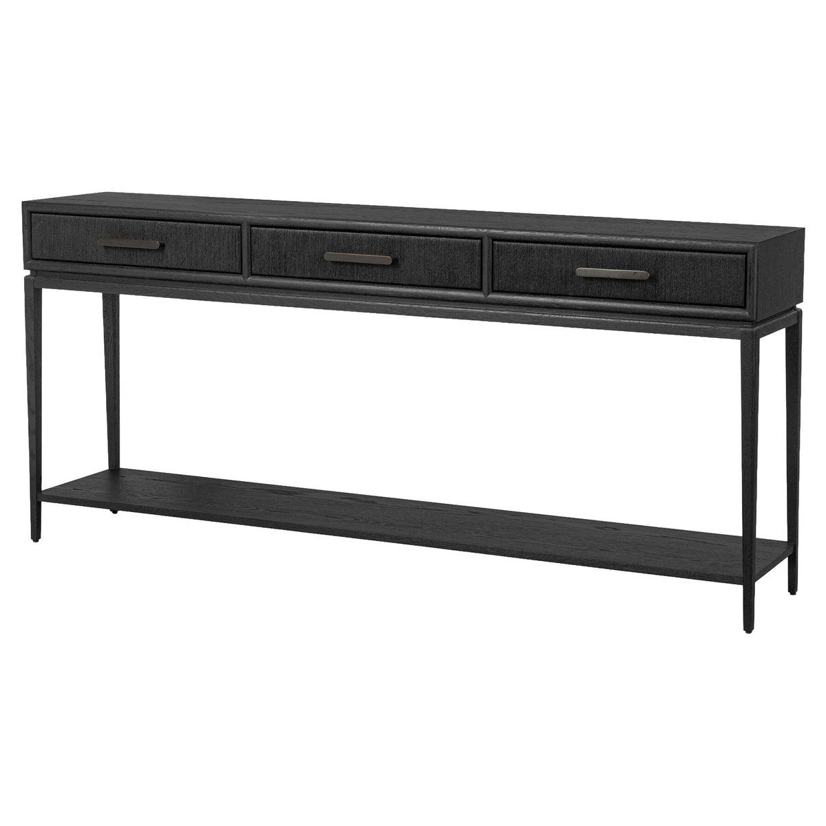 Rosenell Console Table - Black Oak Solid